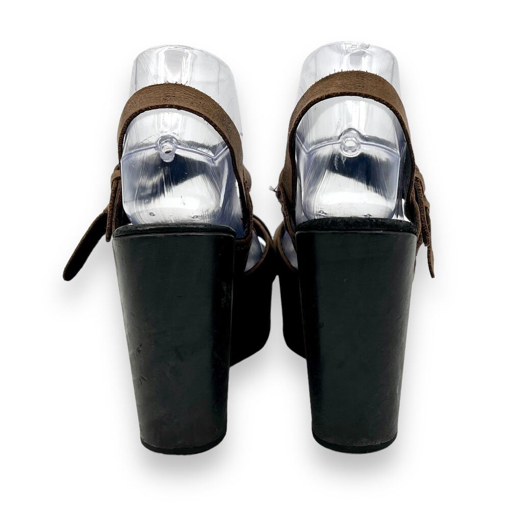 Freebird By Steven Ali Brown Leather Block Heel P… - image 5